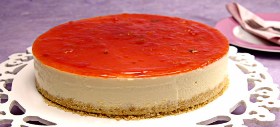 cheesecake de morango